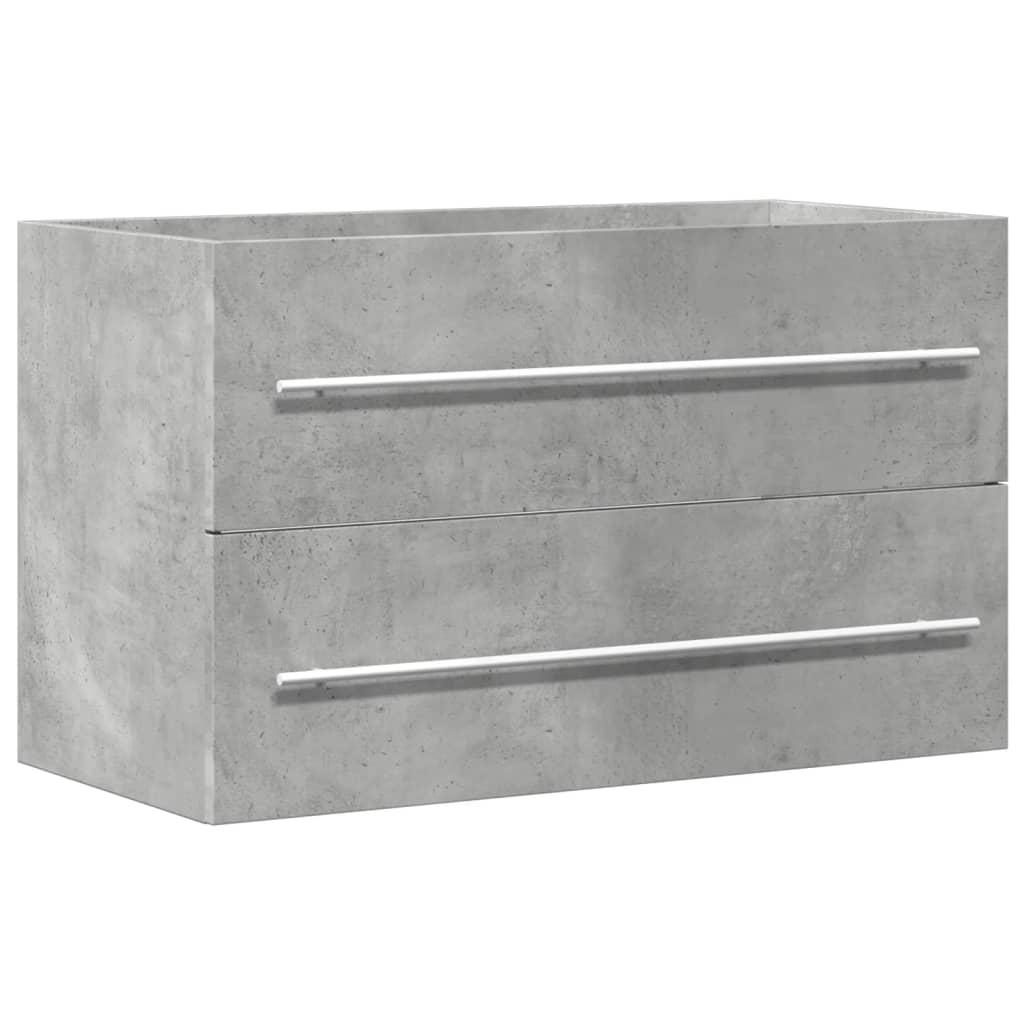 Wastafelkast 80x38,5x48 cm bewerkt hout betongrijs is nu te koop bij PeponiXL, paradijselijk wonen!