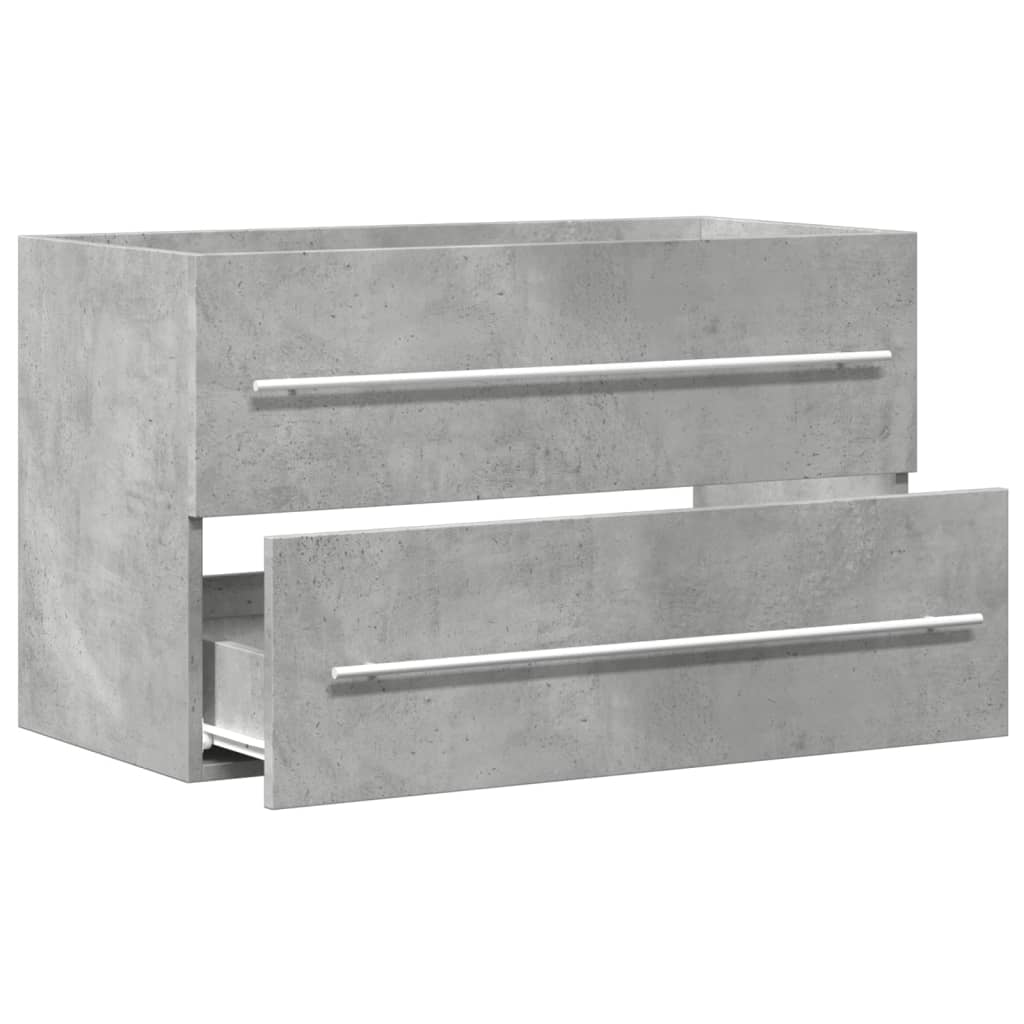 Wastafelkast 80x38,5x48 cm bewerkt hout betongrijs is nu te koop bij PeponiXL, paradijselijk wonen!