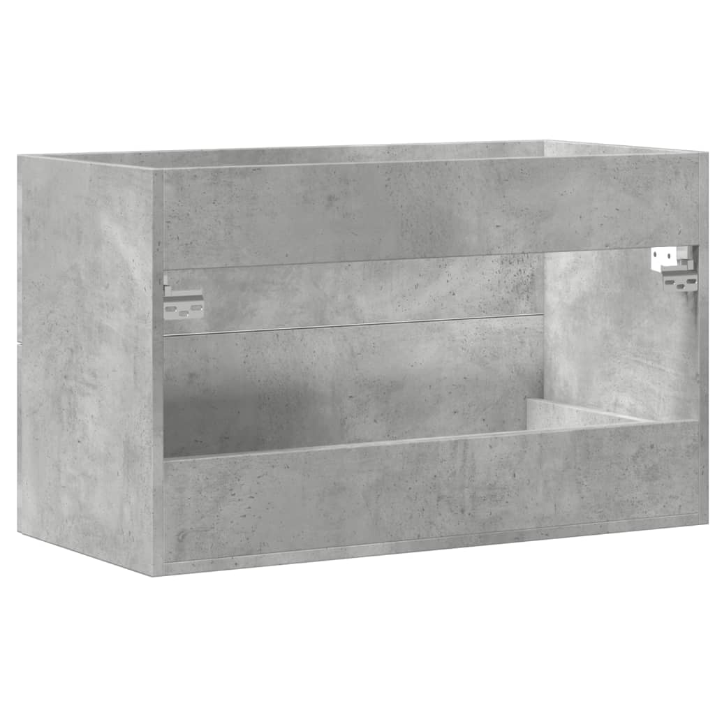 Wastafelkast 80x38,5x48 cm bewerkt hout betongrijs is nu te koop bij PeponiXL, paradijselijk wonen!