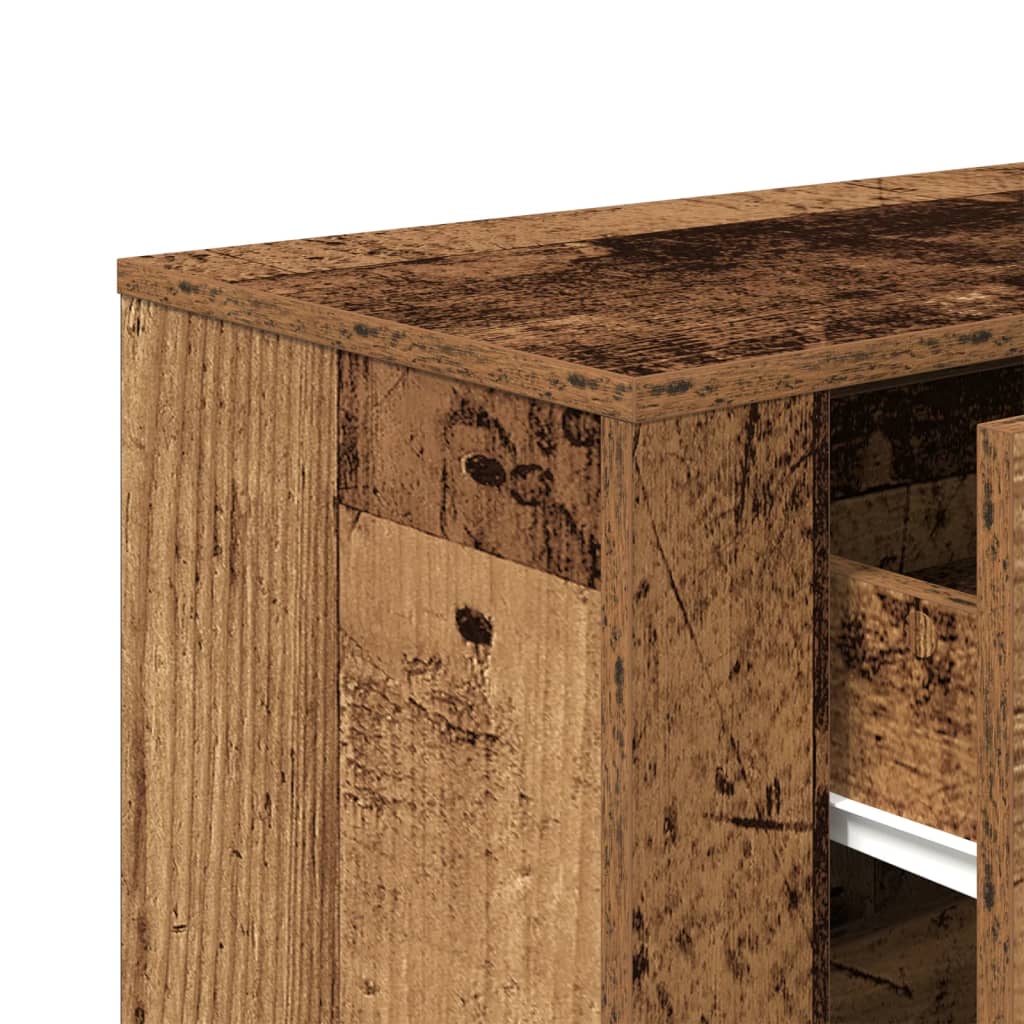 Dressoir 80x33x70 cm bewerkt hout oud houtkleurig is nu te koop bij PeponiXL, paradijselijk wonen!