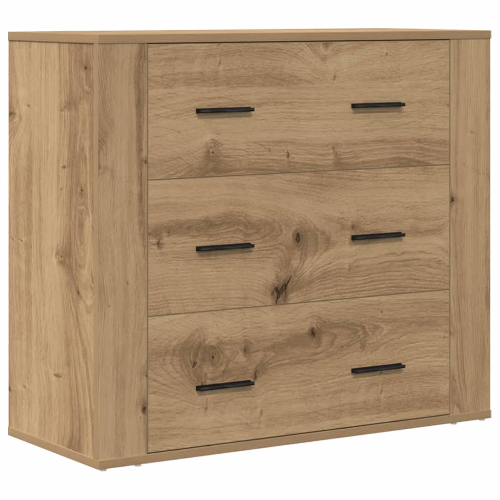 Dressoir 80x33x70 cm bewerkt hout artisanaal eikenkleurig is nu te koop bij PeponiXL, paradijselijk wonen!