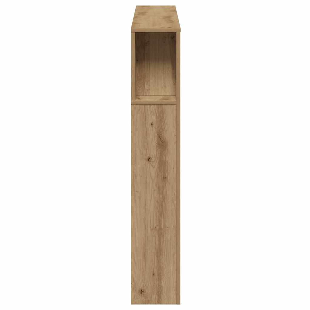 Hoofdeinde met LED 140x18,5x103,5 cm hout artisanaal eikenkleur is nu te koop bij PeponiXL, paradijselijk wonen!