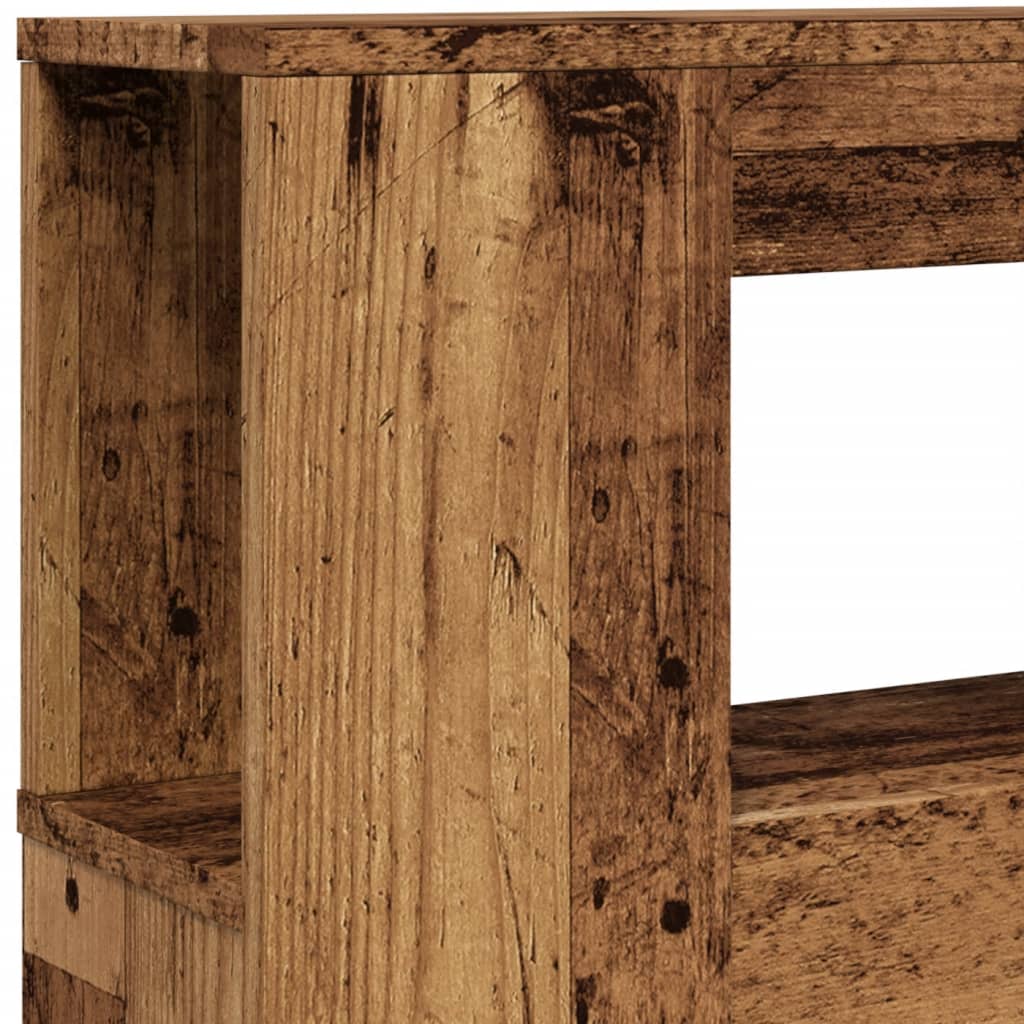Hoofdeinde met LED 160x18,5x103,5 cm bewerkt hout oud hout is nu te koop bij PeponiXL, paradijselijk wonen!