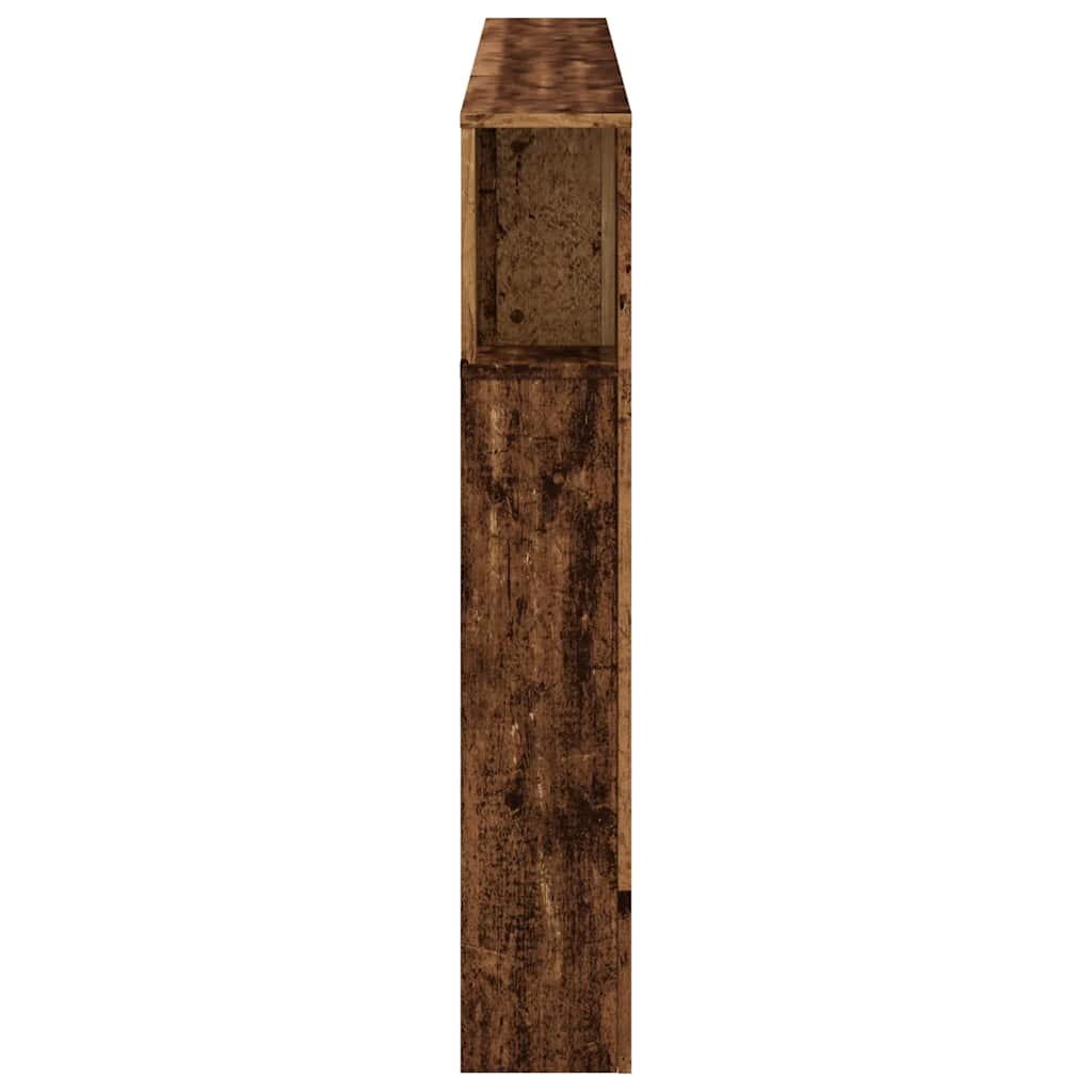 Hoofdeinde met LED 180x18,5x103,5 cm bewerkt hout oud hout is nu te koop bij PeponiXL, paradijselijk wonen!