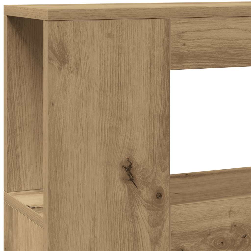 Hoofdeinde met LED 180x18,5x103,5 cm hout artisanaal eikenkleur is nu te koop bij PeponiXL, paradijselijk wonen!