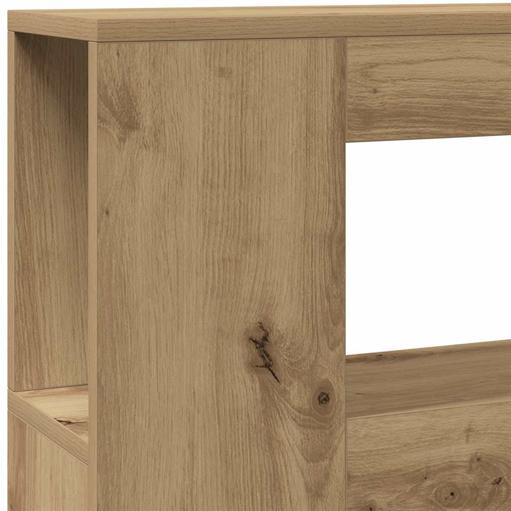 Hoofdeinde met LED 200x18,5x103,5 cm hout artisanaal eikenkleur is nu te koop bij PeponiXL, paradijselijk wonen!