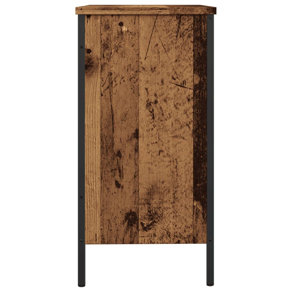 Wastafelkast 80x30x60 cm bewerkt hout oud houtkleurig is nu te koop bij PeponiXL, paradijselijk wonen!