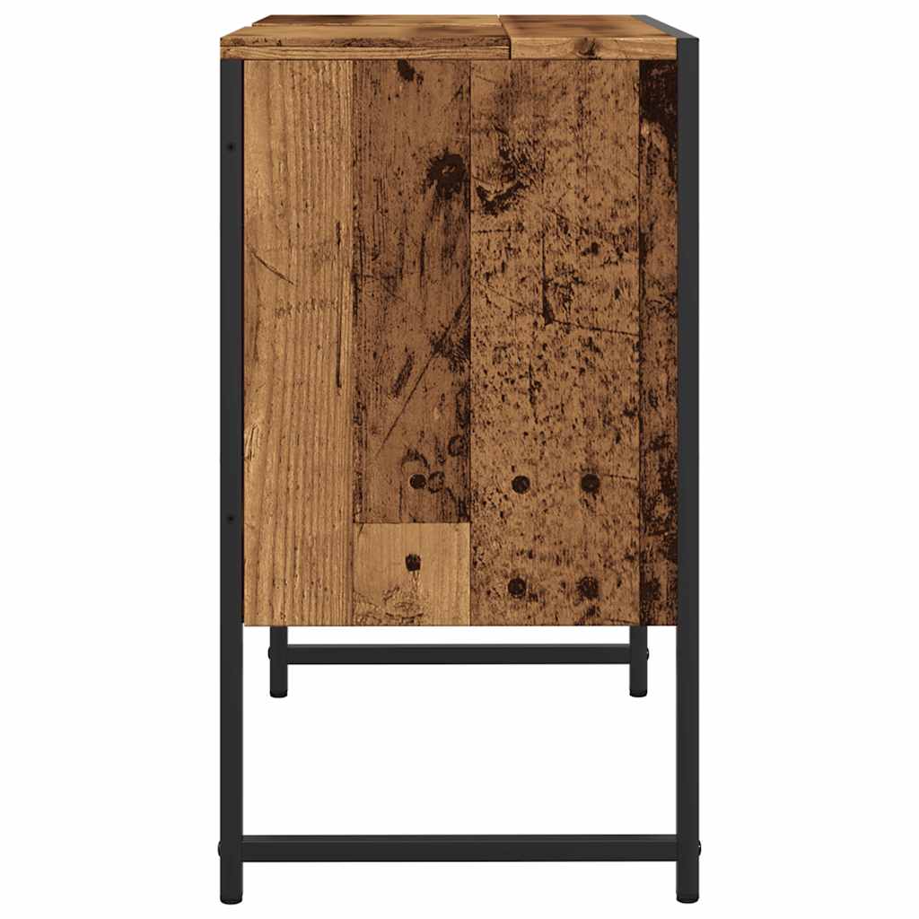 Wastafelkast 60x33x60 cm bewerkt hout oud houtkleurig is nu te koop bij PeponiXL, paradijselijk wonen!
