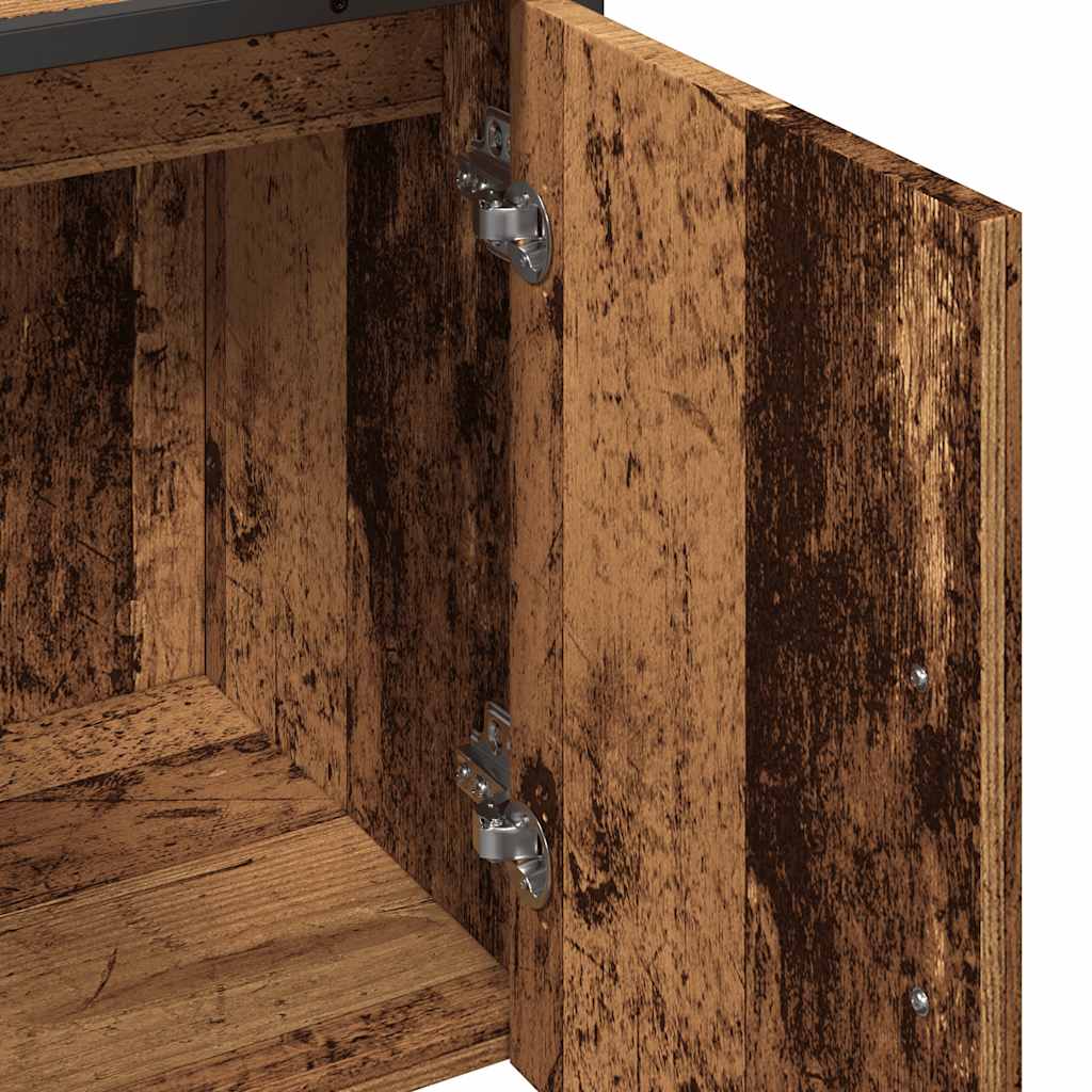 Wastafelkast 60x33x60 cm bewerkt hout oud houtkleurig is nu te koop bij PeponiXL, paradijselijk wonen!