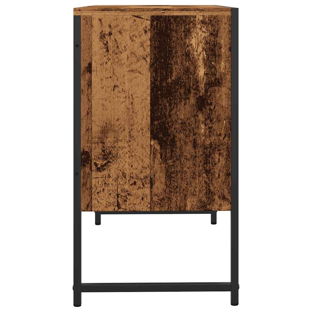 Badkamerkast 80x33x60 cm bewerkt hout oud houtkleurig is nu te koop bij PeponiXL, paradijselijk wonen!