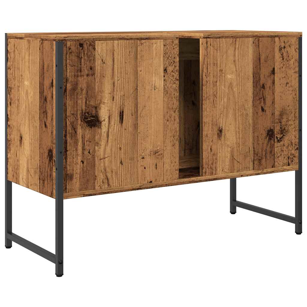 Badkamerkast 80x33x60 cm bewerkt hout oud houtkleurig is nu te koop bij PeponiXL, paradijselijk wonen!