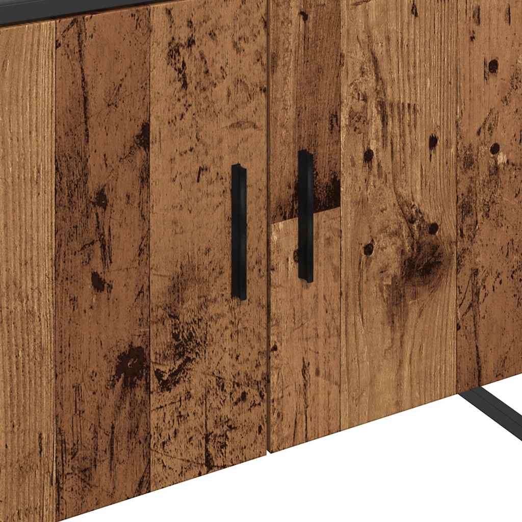Badkamerkast 80x33x60 cm bewerkt hout oud houtkleurig is nu te koop bij PeponiXL, paradijselijk wonen!
