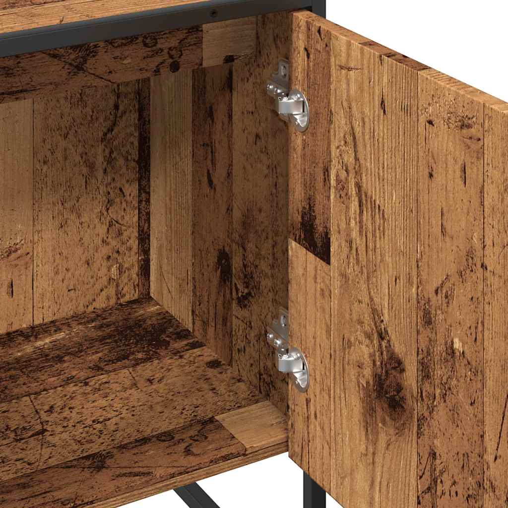 Badkamerkast 80x33x60 cm bewerkt hout oud houtkleurig is nu te koop bij PeponiXL, paradijselijk wonen!