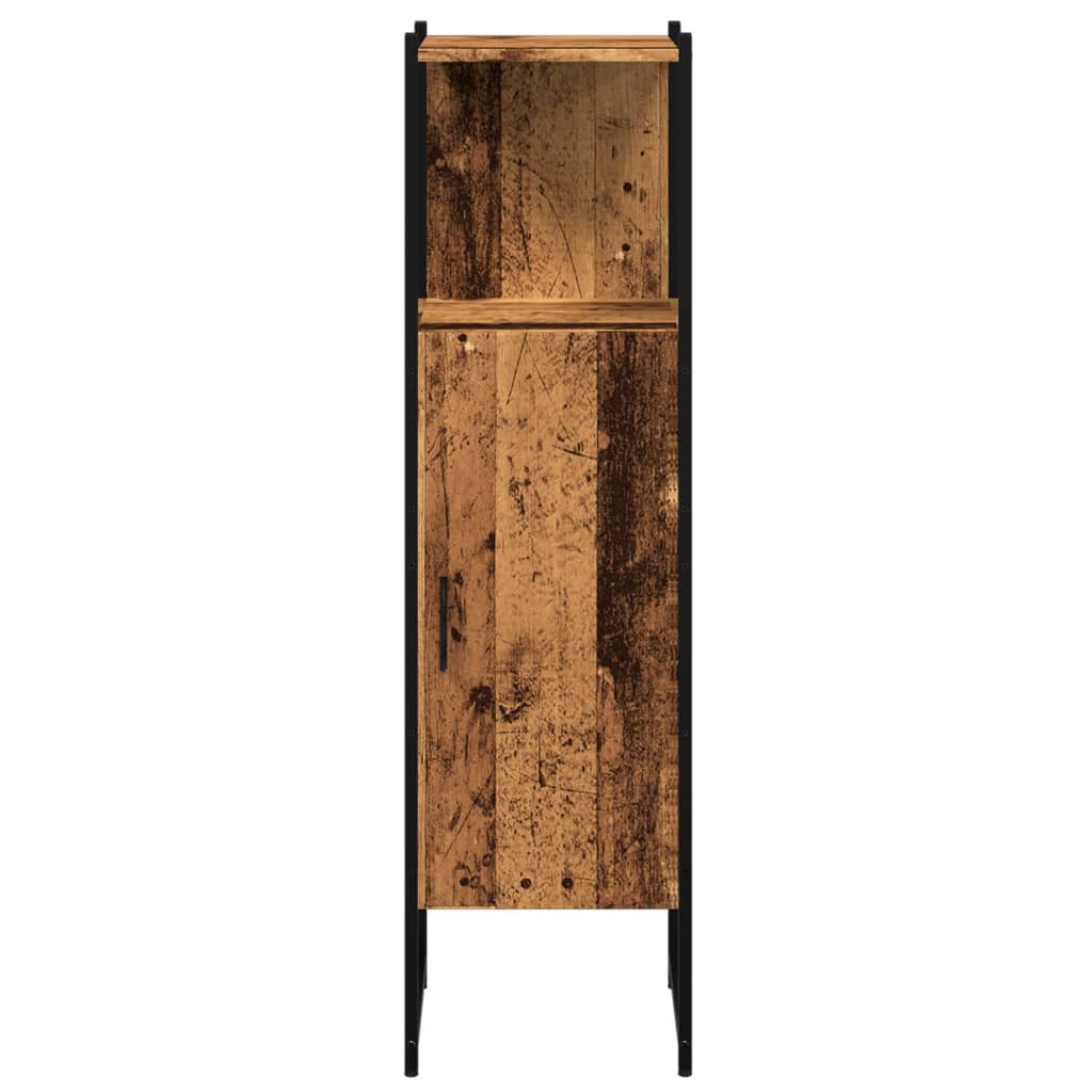 Badkamerkast 33x33x120,5 cm bewerkt hout oud houtkleurig is nu te koop bij PeponiXL, paradijselijk wonen!