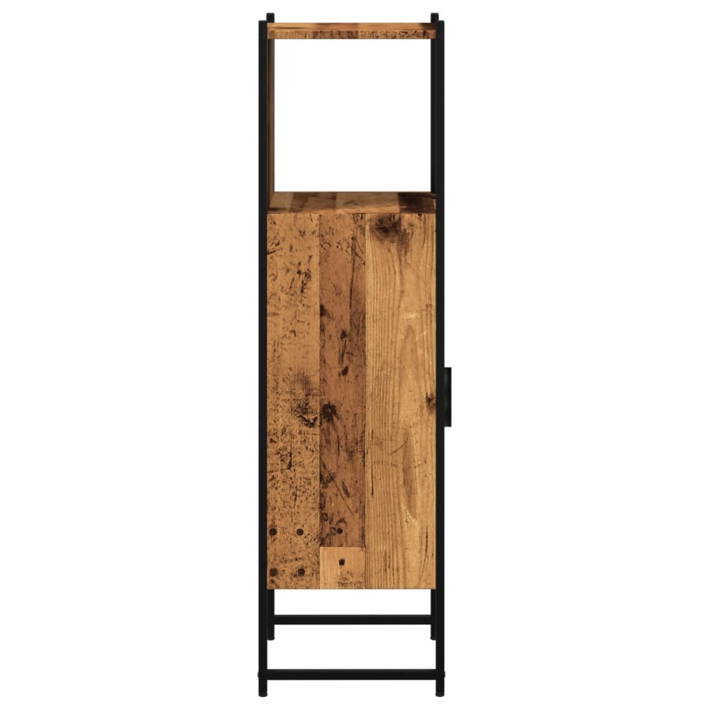 Badkamerkast 33x33x120,5 cm bewerkt hout oud houtkleurig is nu te koop bij PeponiXL, paradijselijk wonen!