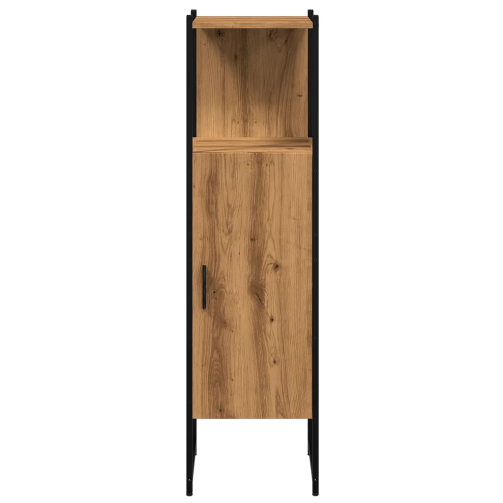 Badkamerkast 33x33x120,5cm bewerkt hout artisanaal eikenkleurig is nu te koop bij PeponiXL, paradijselijk wonen!