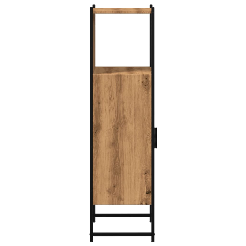 Badkamerkast 33x33x120,5cm bewerkt hout artisanaal eikenkleurig is nu te koop bij PeponiXL, paradijselijk wonen!
