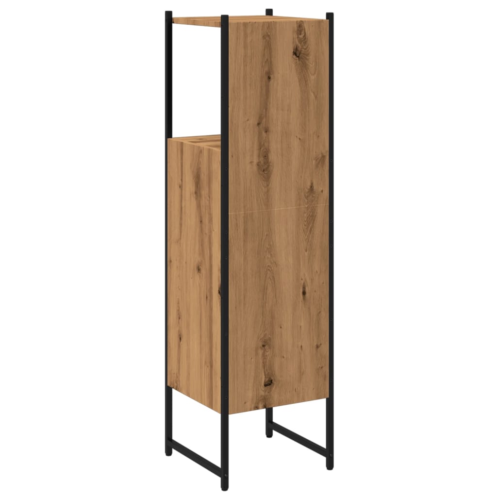 Badkamerkast 33x33x120,5cm bewerkt hout artisanaal eikenkleurig is nu te koop bij PeponiXL, paradijselijk wonen!