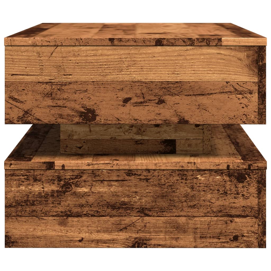 Salontafel met LED-verlichting 90x50x40 cm oud houtkleurig is nu te koop bij PeponiXL, paradijselijk wonen!