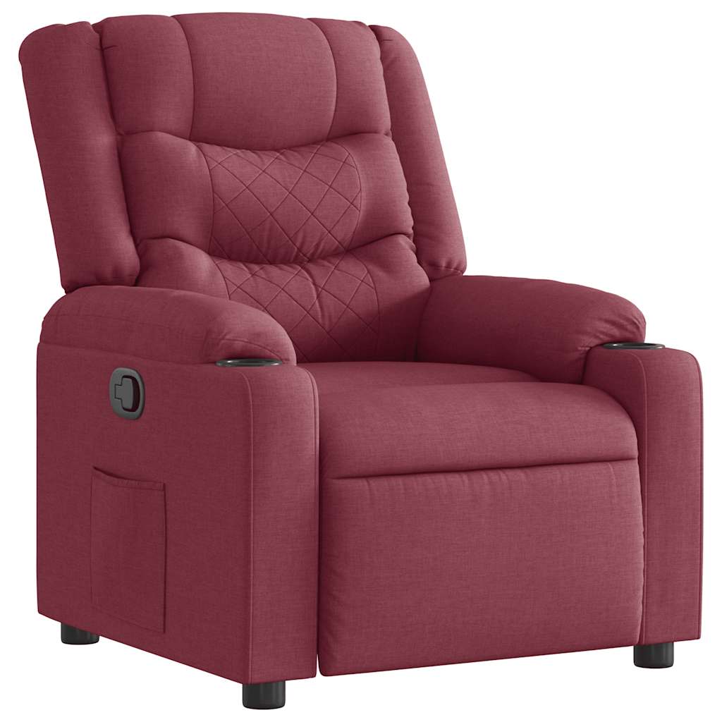 Fauteuil verstelbaar stof wijnrood is nu te koop bij PeponiXL, paradijselijk wonen!