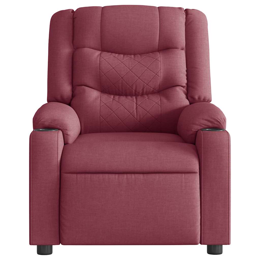 Fauteuil verstelbaar stof wijnrood is nu te koop bij PeponiXL, paradijselijk wonen!
