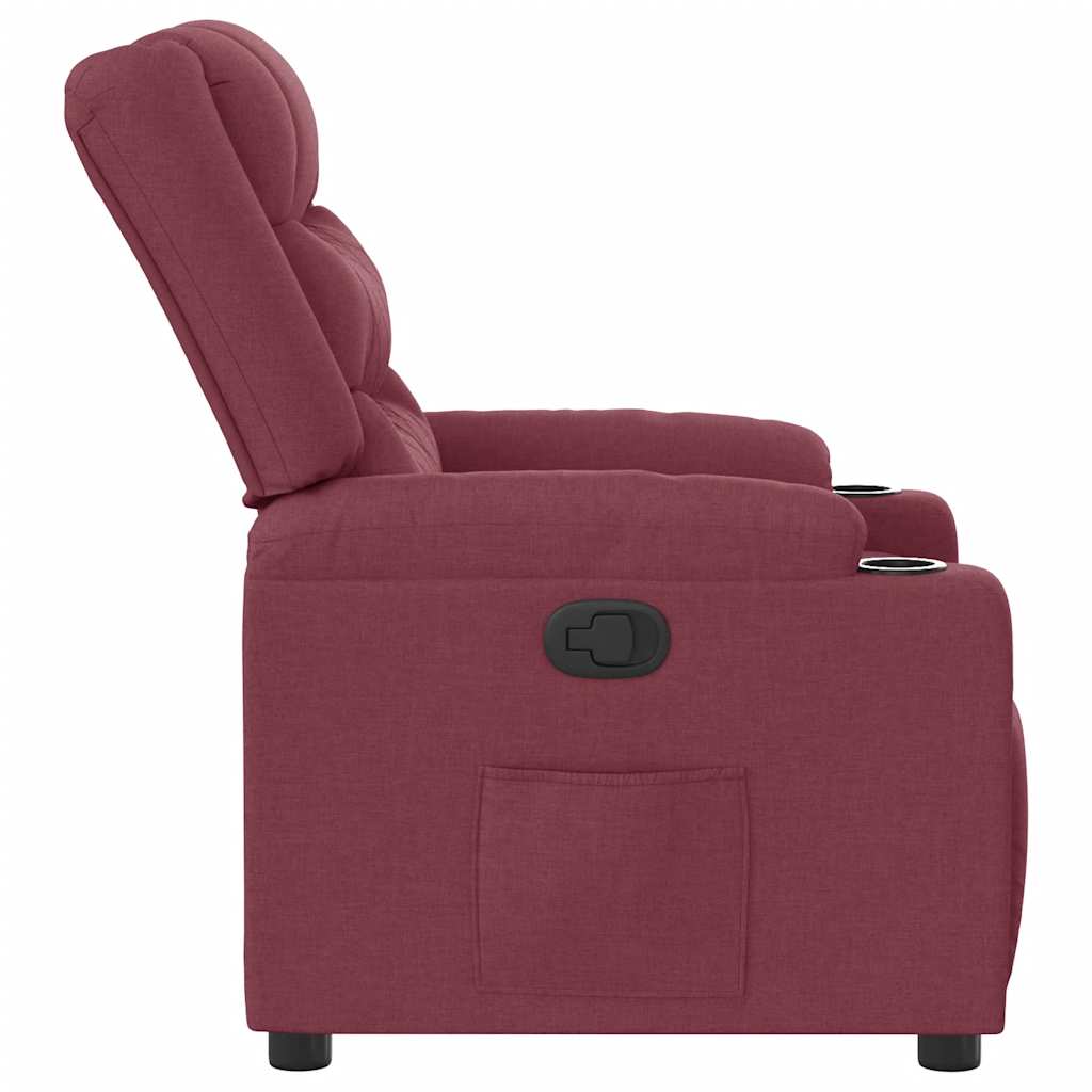Fauteuil verstelbaar stof wijnrood is nu te koop bij PeponiXL, paradijselijk wonen!