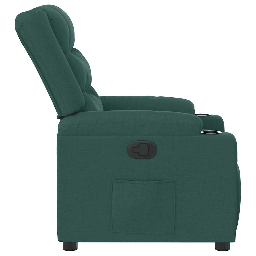 Fauteuil verstelbaar stof donkergroen is nu te koop bij PeponiXL, paradijselijk wonen!