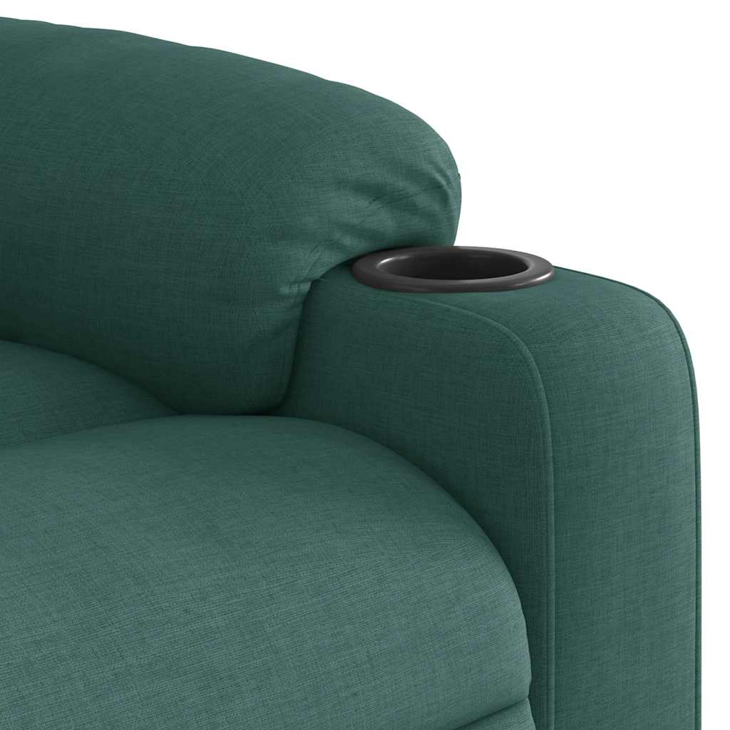 Fauteuil verstelbaar stof donkergroen is nu te koop bij PeponiXL, paradijselijk wonen!
