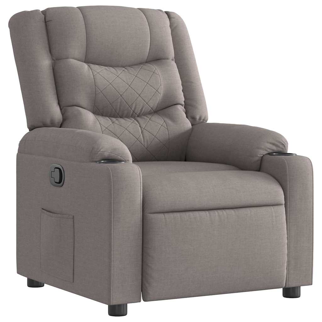 Fauteuil verstelbaar stof taupe is nu te koop bij PeponiXL, paradijselijk wonen!