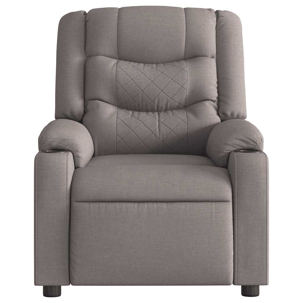 Fauteuil verstelbaar stof taupe is nu te koop bij PeponiXL, paradijselijk wonen!