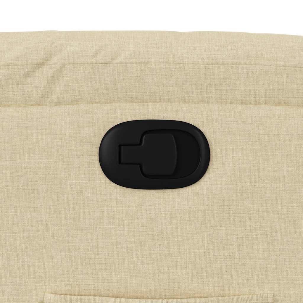 Fauteuil verstelbaar stof crèmekleurig is nu te koop bij PeponiXL, paradijselijk wonen!
