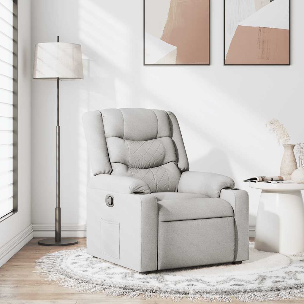 Fauteuil verstelbaar stof wolk grijs is nu te koop bij PeponiXL, paradijselijk wonen!