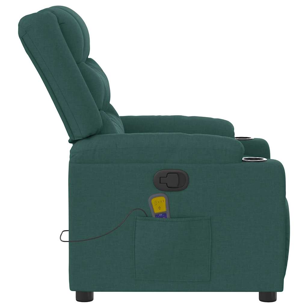 Massagestoel verstelbaar stof donkergroen is nu te koop bij PeponiXL, paradijselijk wonen!