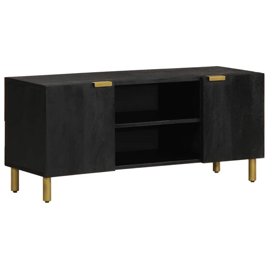 tv-meubel 105x33x46 cm bewerkt hout zwart is nu te koop bij PeponiXL, paradijselijk wonen!