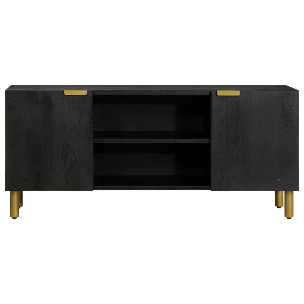 tv-meubel 105x33x46 cm bewerkt hout zwart is nu te koop bij PeponiXL, paradijselijk wonen!