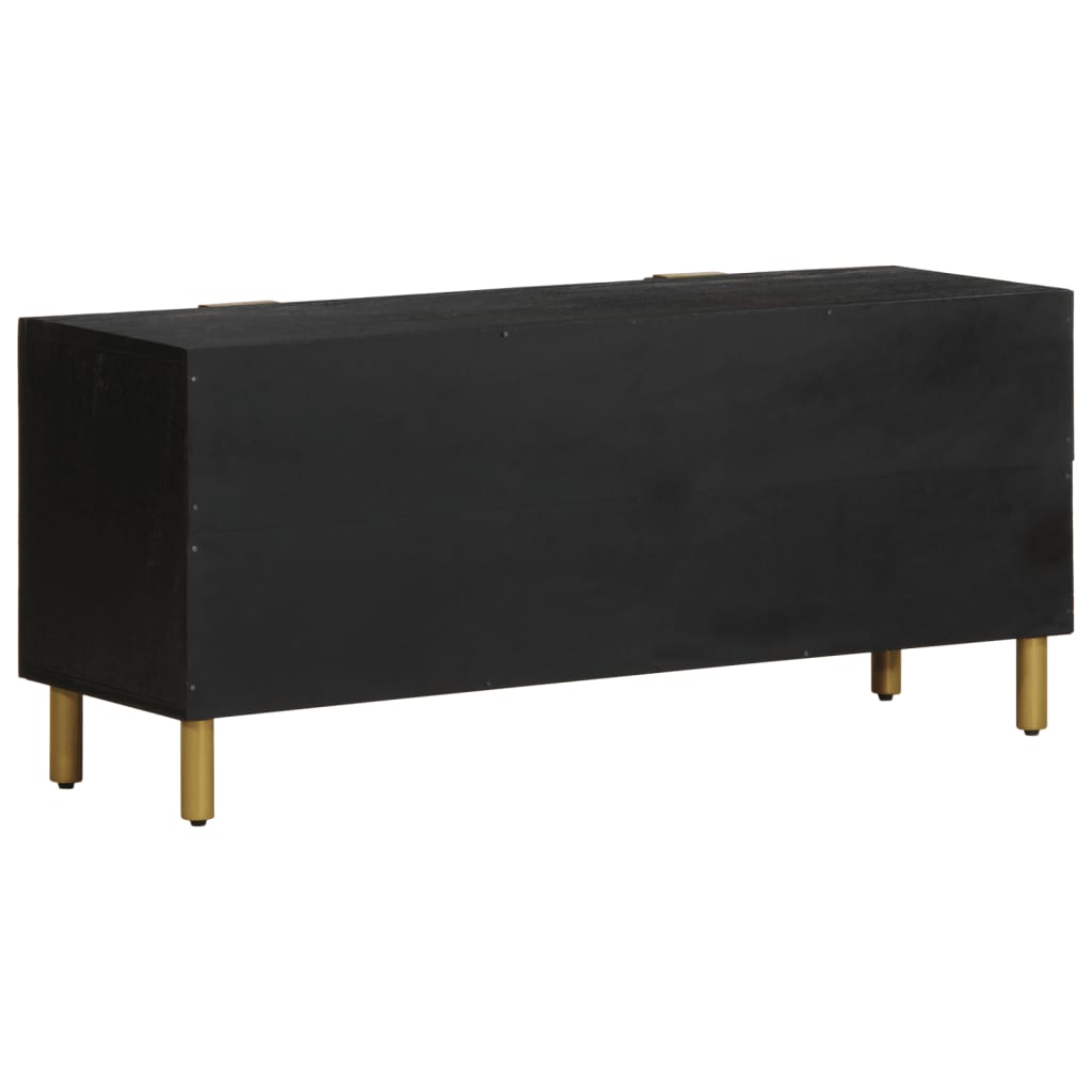 tv-meubel 105x33x46 cm bewerkt hout zwart is nu te koop bij PeponiXL, paradijselijk wonen!