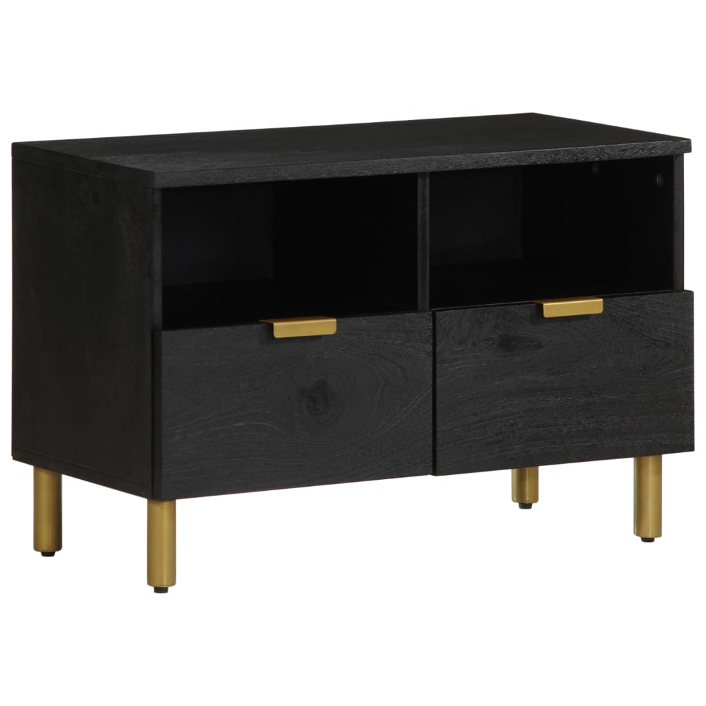Tv-meubel 70x33x46 cm bewerkt hout zwart is nu te koop bij PeponiXL, paradijselijk wonen!