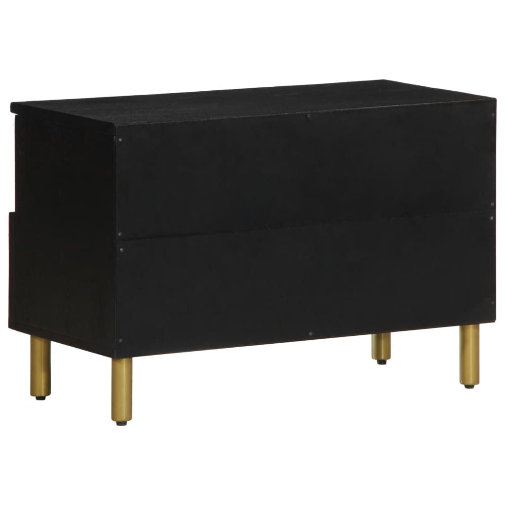 Tv-meubel 70x33x46 cm bewerkt hout zwart is nu te koop bij PeponiXL, paradijselijk wonen!