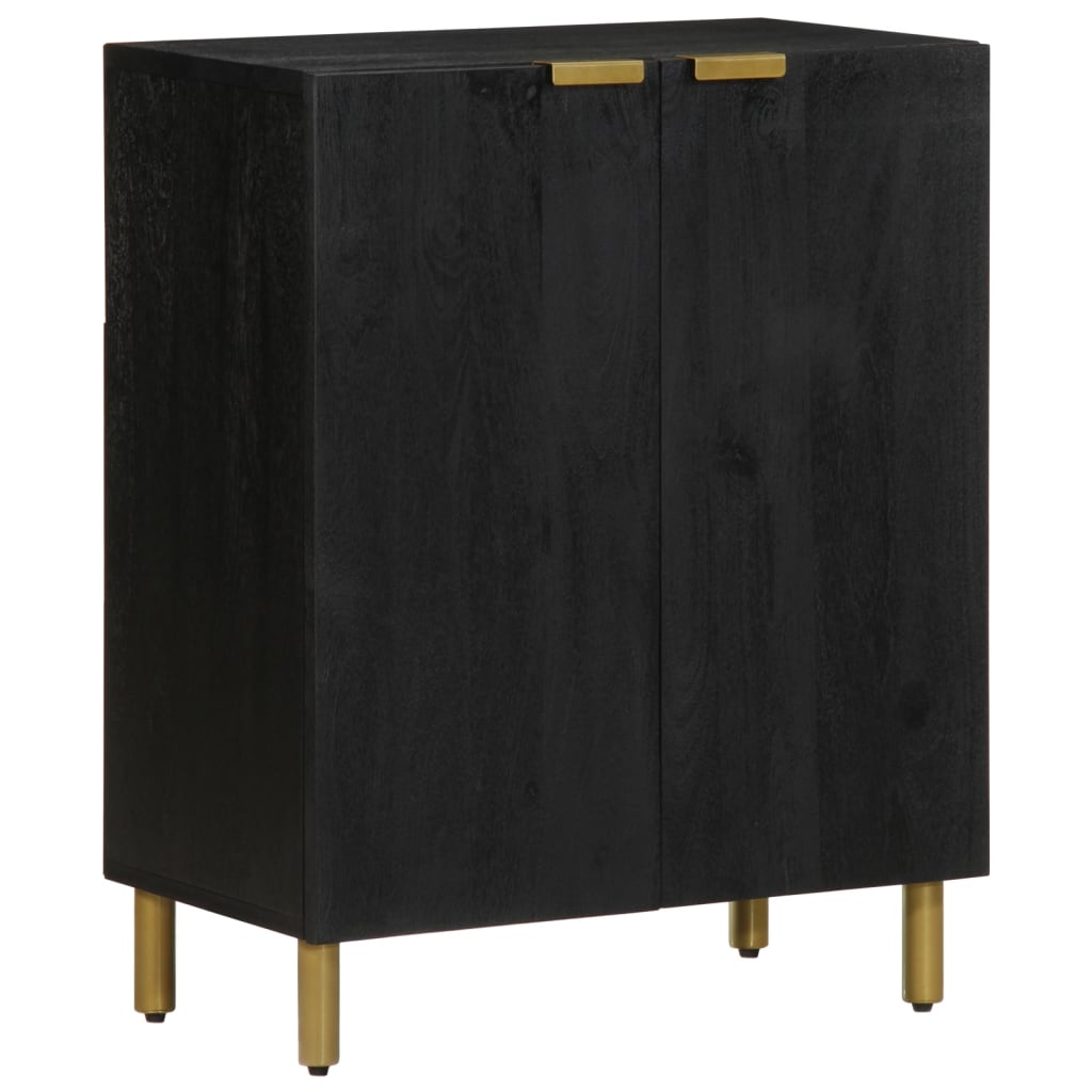 Dressoir 60x33x75 cm bewerkt hout zwart is nu te koop bij PeponiXL, paradijselijk wonen!