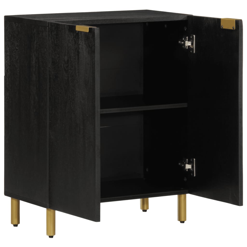 Dressoir 60x33x75 cm bewerkt hout zwart is nu te koop bij PeponiXL, paradijselijk wonen!