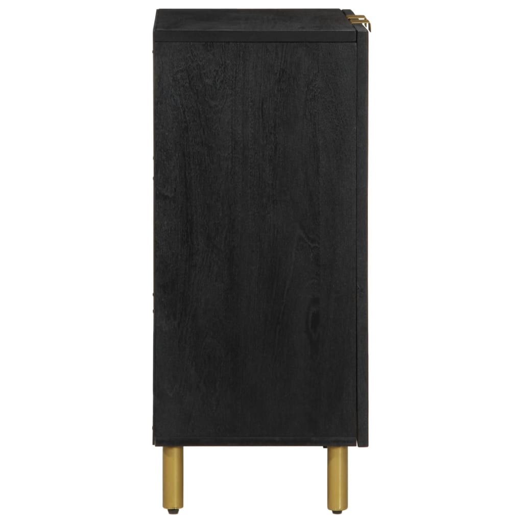 Dressoir 60x33x75 cm bewerkt hout zwart is nu te koop bij PeponiXL, paradijselijk wonen!