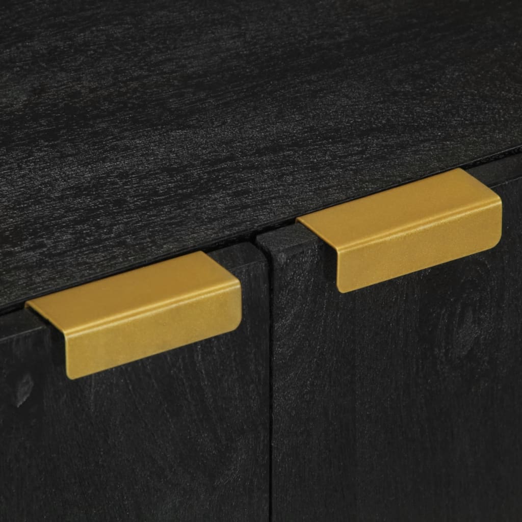 Dressoir 60x33x75 cm bewerkt hout zwart is nu te koop bij PeponiXL, paradijselijk wonen!