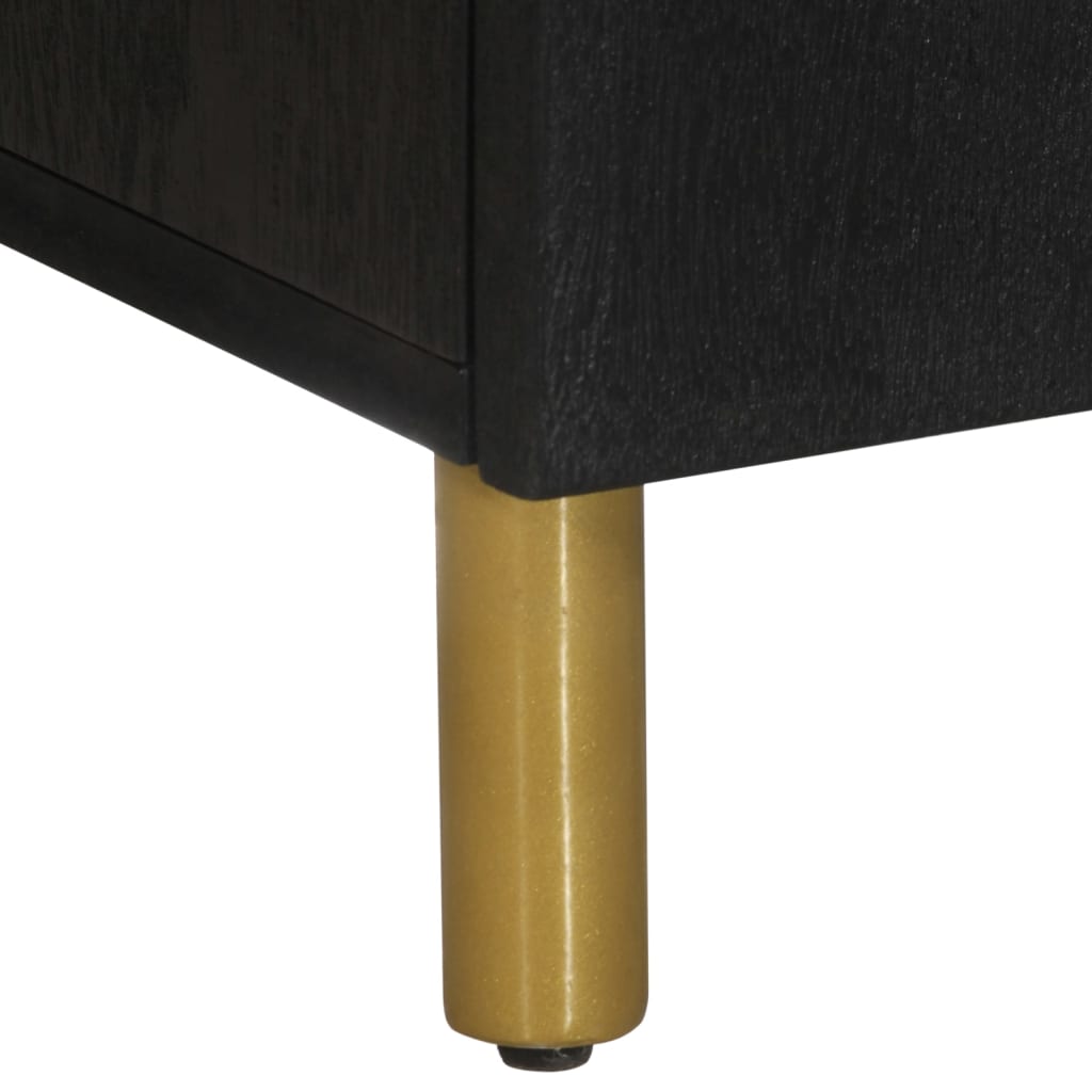 Dressoir 60x33x75 cm bewerkt hout zwart is nu te koop bij PeponiXL, paradijselijk wonen!