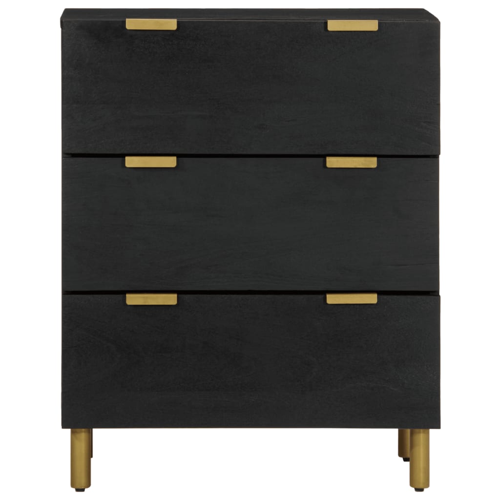 Dressoir 60x33x75 cm bewerkt hout zwart is nu te koop bij PeponiXL, paradijselijk wonen!