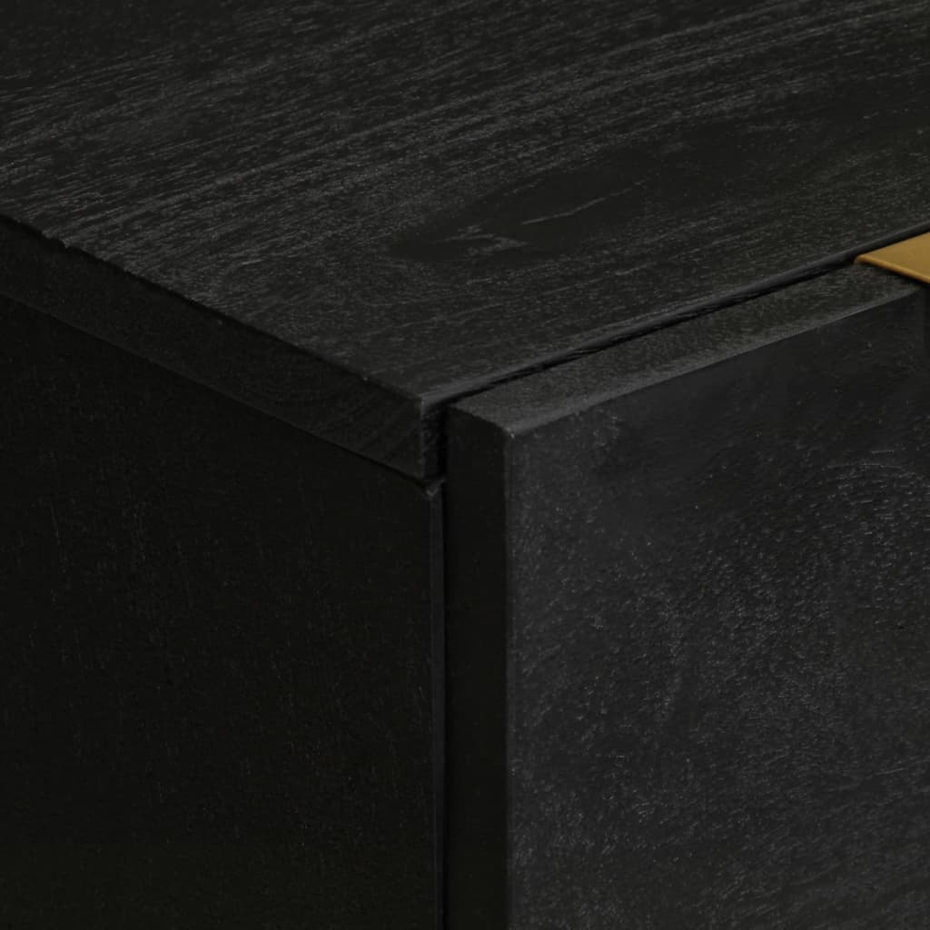 Dressoir 60x33x75 cm bewerkt hout zwart is nu te koop bij PeponiXL, paradijselijk wonen!