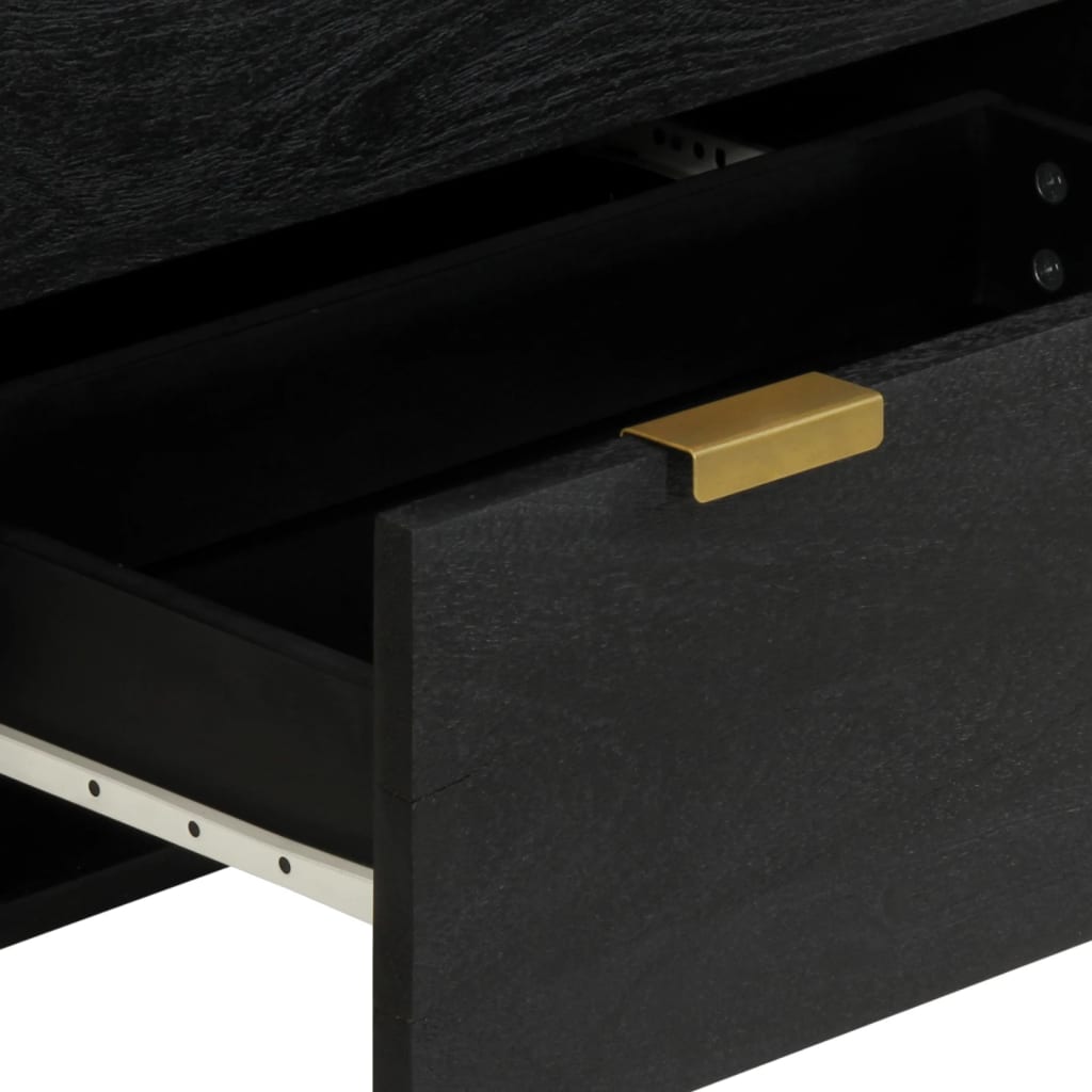Dressoir 60x33x75 cm bewerkt hout zwart is nu te koop bij PeponiXL, paradijselijk wonen!