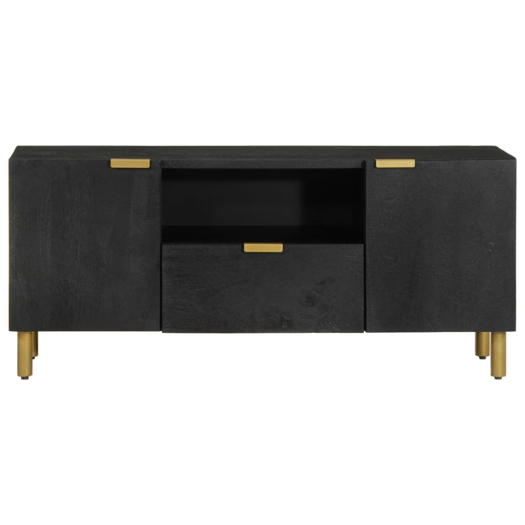 tv-meubel 105x33x46 cm bewerkt hout zwart is nu te koop bij PeponiXL, paradijselijk wonen!
