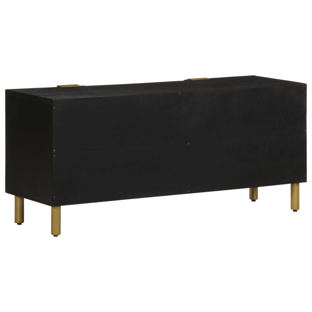 tv-meubel 105x33x46 cm bewerkt hout zwart is nu te koop bij PeponiXL, paradijselijk wonen!