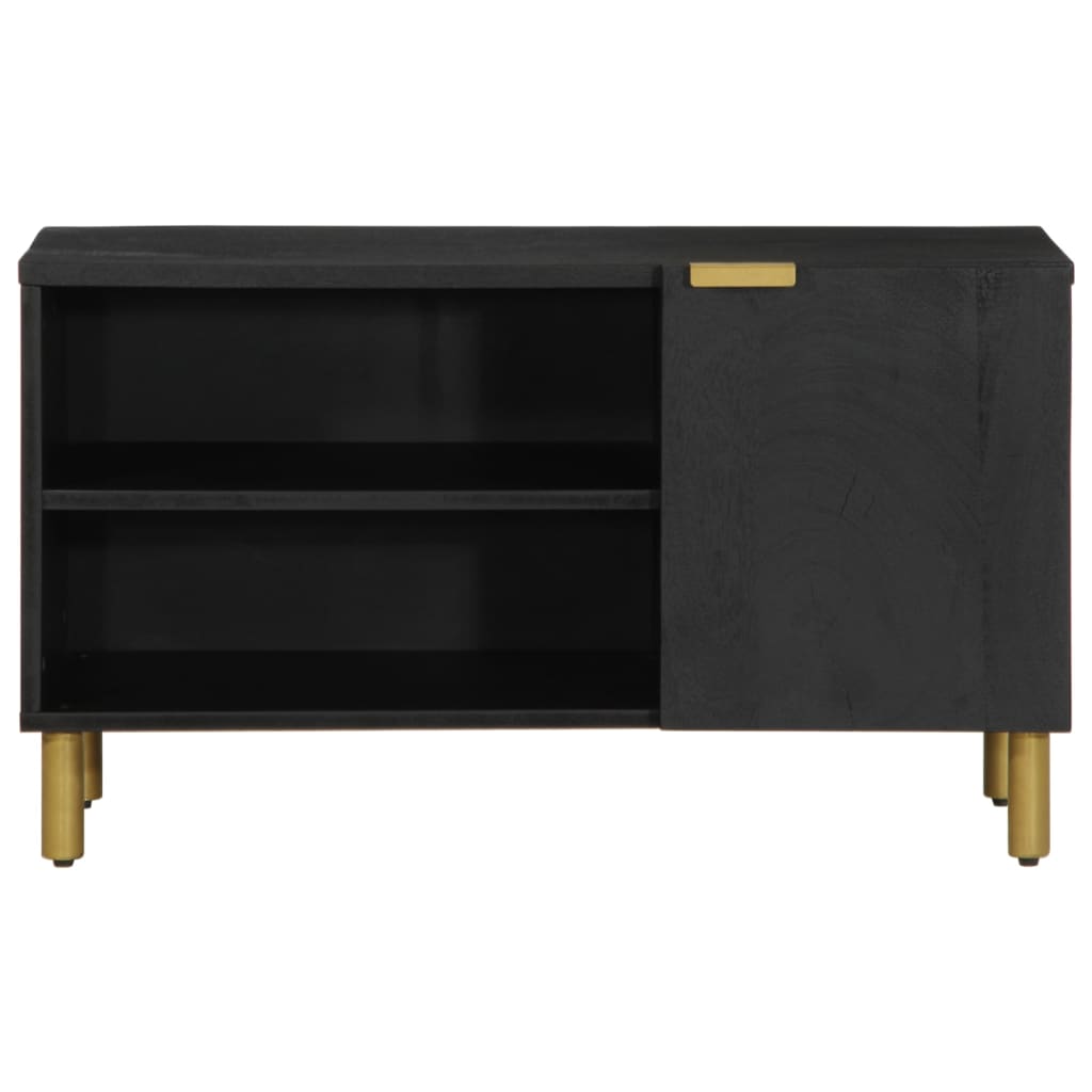 Tv-meubel 80x33x46 cm bewerkt hout zwart is nu te koop bij PeponiXL, paradijselijk wonen!
