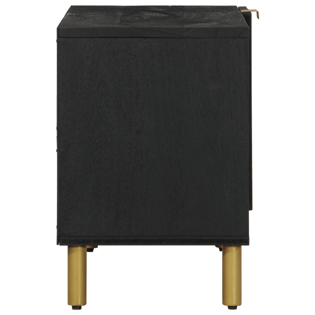 Tv-meubel 80x33x46 cm bewerkt hout zwart is nu te koop bij PeponiXL, paradijselijk wonen!
